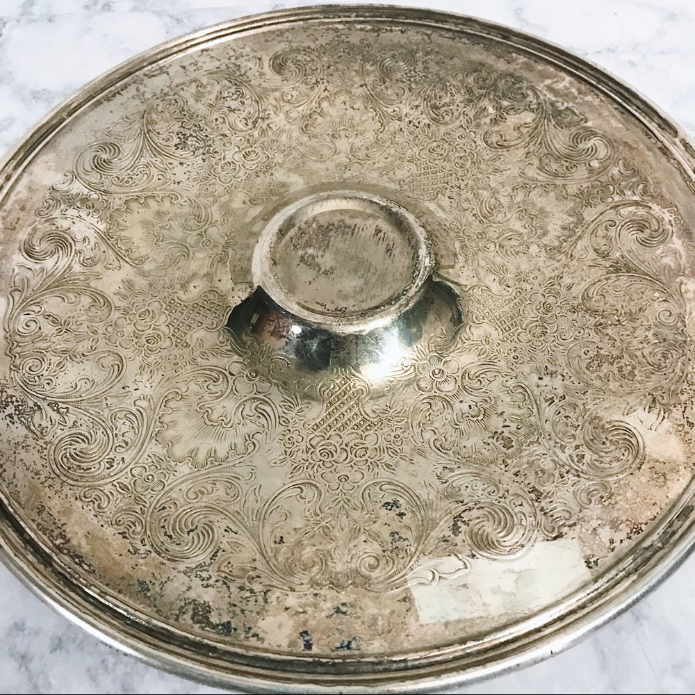 Vintage WM Rogers Silver Plated Chips & Dip Tray